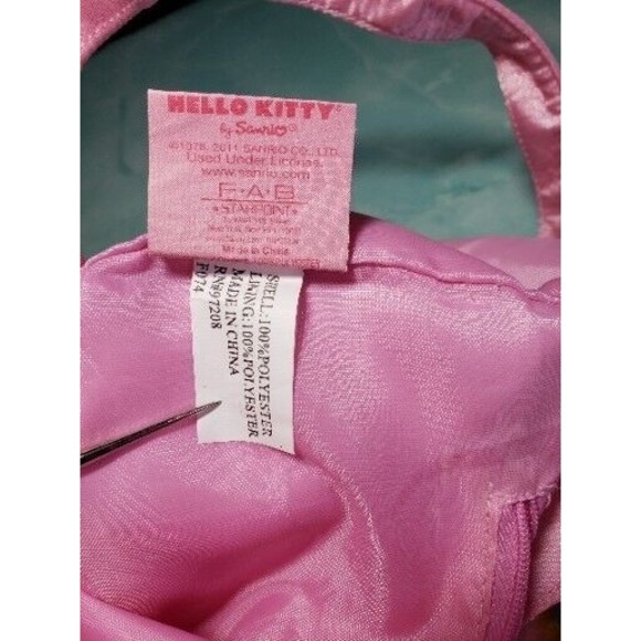 Sanrio Hello Kitty Mini Tote Bag Sequin Pink Satin Cute Japan 2011 FAB EUC - Picture 6 of 7